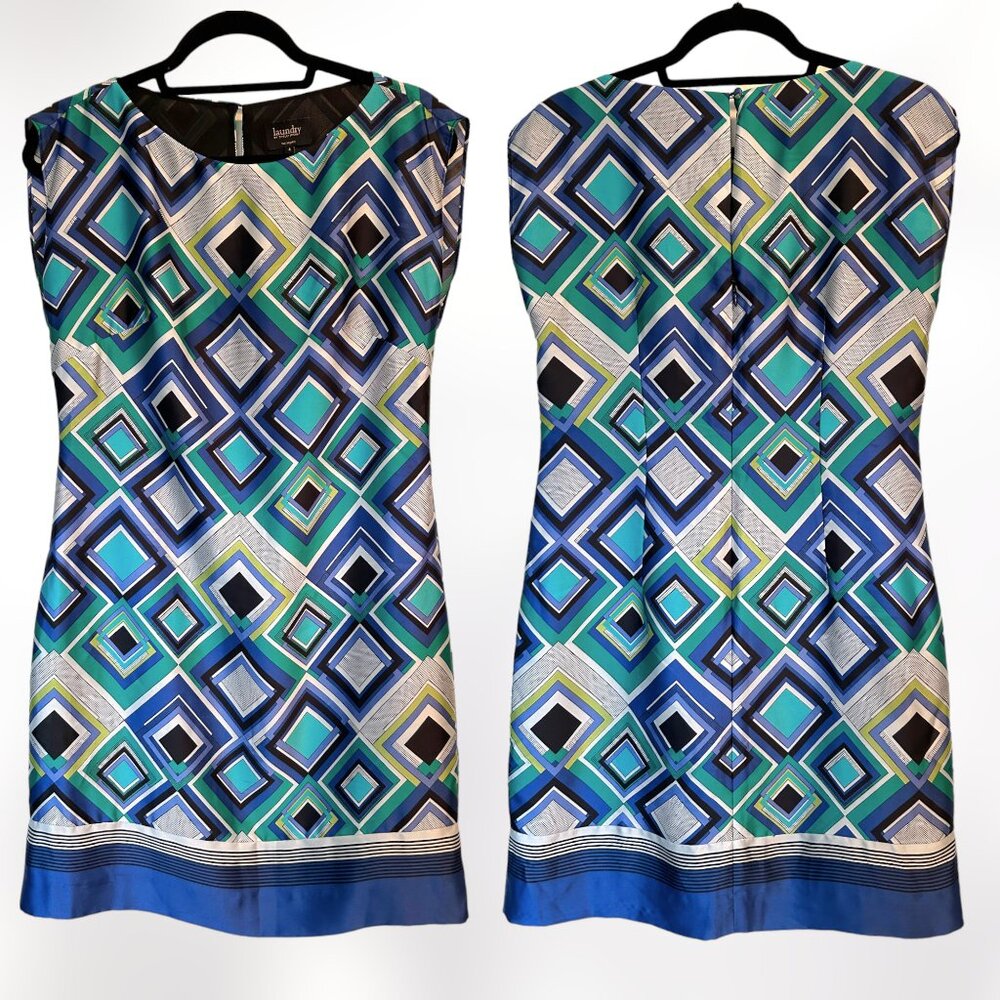 Laundry Multicolor Geometric Pattern Sheath Dress - image 2